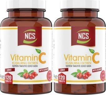 Ncs Vitamin C 1000 Mg Beta Glukan Kuşburnu 120 Tablet X 2 Kutu