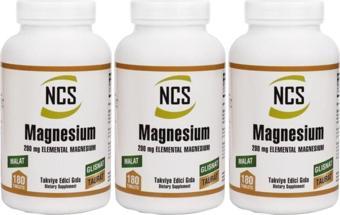 Ncs Magnesium (Magnezyum) Malat Glisinat Taurat 180 Tablet X 3 Kutu