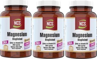 Ncs Zma 120 Tablet Çinko Folic Acid Vitamin B 6 Magnezyum Bisglisinat 3 Adet