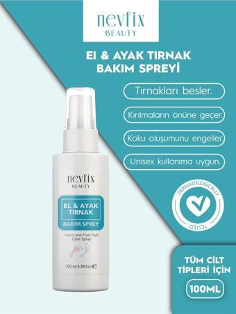 Nevfix Beauty El Ayak Tırnak Mantar Spreyi 100 Ml Koku Giderici Nemlendirci