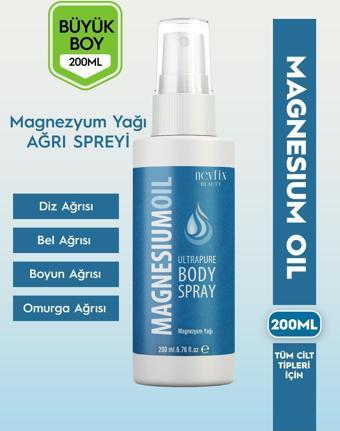 Nevfix Beauty Magnezyum Yağı 200 Ml Magnesium Oil