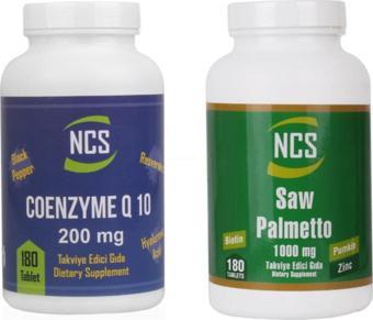 Ncs Saw Palmetto 1000 Mg 180 Tablet Coenzyme Q-10 200 Mg 180 Tablet