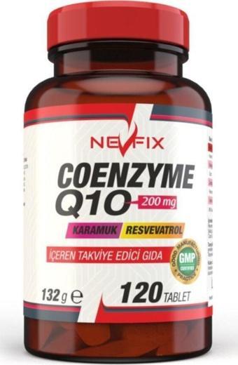 Nevfix Coenzyme Q10 200 Mg 120 Tablet Resveratrol Üzüm Zerdeçal Karamuk