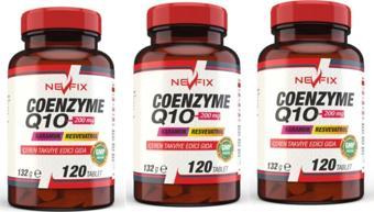 Nevfix Coenzyme Q10 200 Mg Koenzim 10 120 Tablet X 3 Kutu 360 Tablet