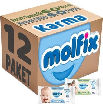 Molfix Islak Havlu Mendil Izotonik Karma 12 Li Set (ferah Temizlik-hassas Cilt)