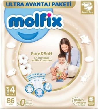 Molfix Pure Soft Ultra Avantaj Maxi No:4 86lı