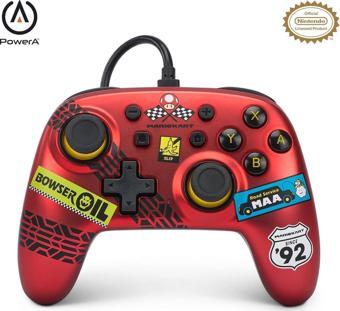 Gizala Nintendo Switch Kablolu Nano Oyun Kolu Lisanslı Mario Kart Red Edition