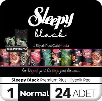 Sleepy Black Premium Plus Hijyenik Ped Normal 24 Adet Ped