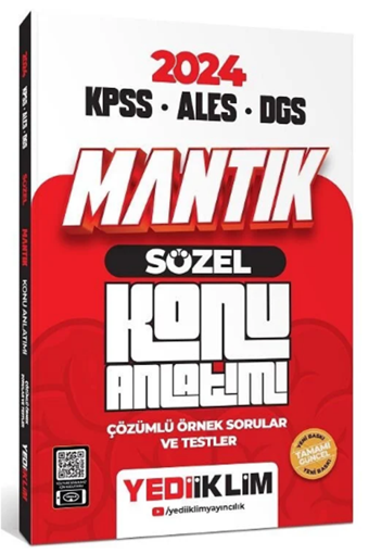 2024 KPSS ALES DGS Sözel Mantık Konu Anlatımı - Yediiklim Yayınları