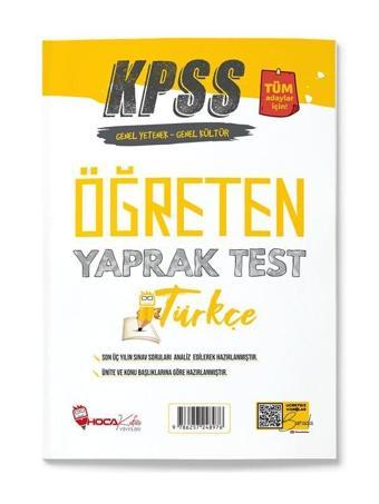 Hoca Kafası Yayınları KPSS Türkçe Öğreten Yaprak Test - Hoca Kafası Yayınları