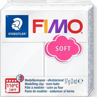 Staedtler Fimo Polimer Kil 57gr Soft Modelleme Kili Beyaz / 8020-0 07