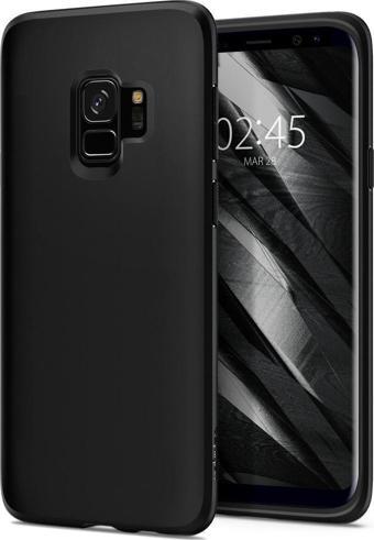 Spigen Galaxy S9 ile Uyumlu Kılıf Liquid Crystal 4 Tarafı Koruma Matte Black