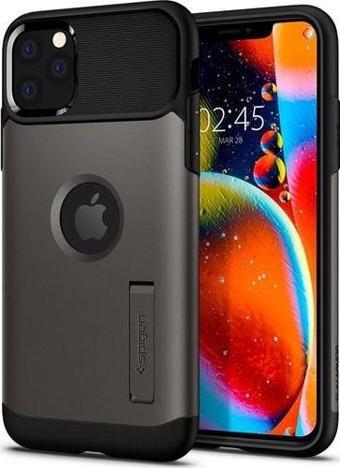 Spigen iPhone 11 Pro ile Uyumlu Kılıf Slim Armor Gunmetal