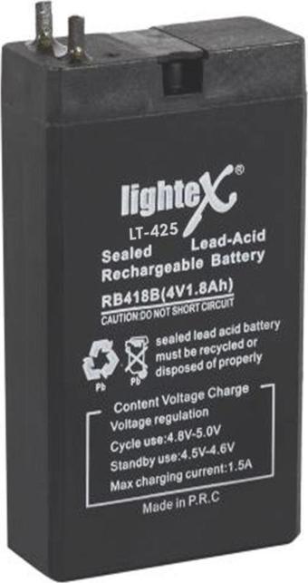 Lightex Akü 4V 2.3Ah Işıldak Fener ( 2X10X5Cm ) 4V 2,3A