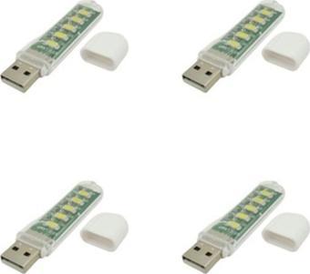 Markalonya Taşınabilir Usb 5 Led Işık Işıldak Lamba Kamp Piknik Gece Lambası 4'lü