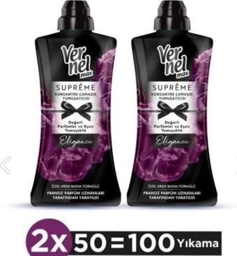 Vernel Max Konsantre Çamaşır Yumuşatıcısı 2 x 1200 ml (100 Yıkama) Supreme Elegance