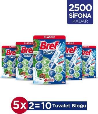 Bref WC Power Aktiv Duopack Katı Tuvalet Bloğu Çam 5 x 2'li Paket