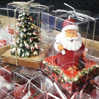 Kuzey 2 Adet Yılbaşı Mumu Noel Baba Mumu + Çam Ağacı Mumu Gerçek Mum Yılbaşı Süsleri Noel  Mum