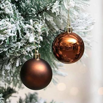 Kuzey Vip Deluxe 12 Adet 5 Cm Mat Parlak Bakır Top Süsler Yılbaşı Ağacı Süsleri Noel Ağacı Süsleri