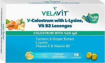 Velavit V-Colostrum With L-Lysine Vit B2 Lozenges 15 Pastil