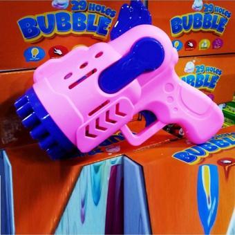 Kuzey Led Light 29 Holes Bubbles Gun 29 Delikli Çoklu Köpük Atan Pembe Köpük Tabancası Pilli