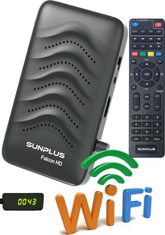 Sunplus Falcon Çanaklı-Çanaksız Wi-Fi Dahil Full HD Sınırsız Sinema Paketli Uydu Alıcısı