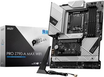 MSI PRO Z790-A MAX WIFI Z790 DDR5 (Vga Yok) GLan 2.5G ATX DP HD M2 WIFI BT TYP-C 1700p Anakart