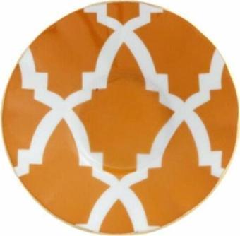 Porland Morocco Desen3 Turuncu Ergonomik Çay Tabağı 12cm