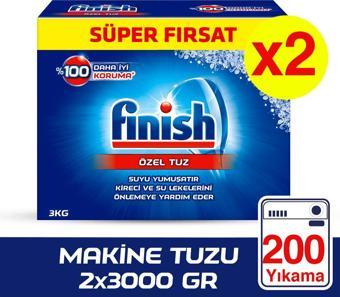 Finish Bulaşık Makinesi Deterjanı Makine Tuzu 3000 gr x 2 Adet