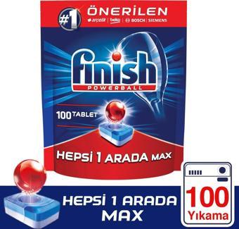 Finish Bulaşık Deterjanı Hepsi Bir Arada Max Tablet 100 Adet