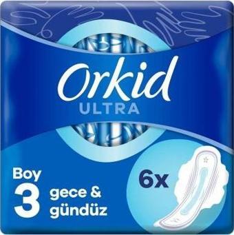 Orkid Hijyenik Ped Ultra 6'lı Gece & Gündüz X 24 'lÜ (144 Ped)