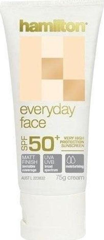 Hamilton Everyday Face Mat Yüz Kremi SPF 50+ 75 gr