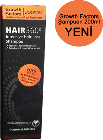 Hair 360 Growth Factors Booster İntensive Hair Loss Shampoo 200 ml