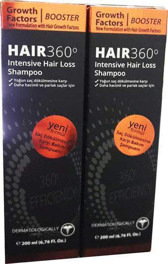 Hair 360 Growth Factors Şampuan 200ml 2li