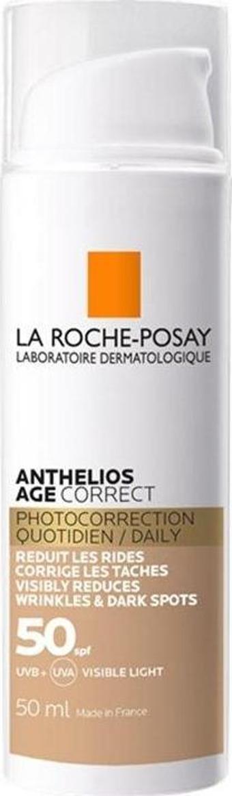 La Roche-Posay Anthelios Age Correct Tinted SPF 50 Renkli Kırışıklık Karşıtı Krem 50 ml