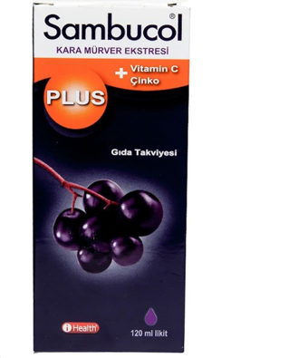 Sambucol Plus PLUS Şurup Kara Mürver Özütü + Çinko & Vitamin C (120 ml)