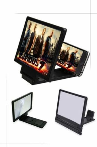 Özaypazarlama Tr Büyük Boy Ekran Büyüteci 3d Siyah Telefon Projeksiyonu Telefon Ekran Büyütücü