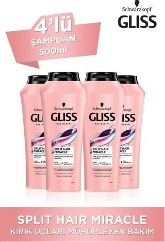 Gliss Split Hair Miracle Şampuan 500 ml x 4 Adet