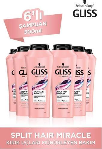 Gliss Split Hair Miracle Şampuan 500 ml x 6 Adet