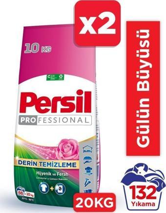 Persil Toz Çamaşır Deterjanı 2 x 10 kg (132 Yıkama) Gülün Büyüsü