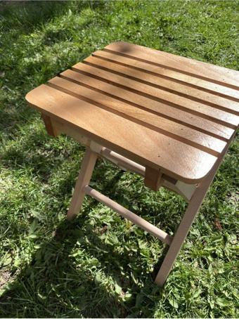 Renk Yapı Rüyası Balkon Için Ahşap Tabure, Katlanır, Pratik Az Yer Kaplar, Saklaması Kolay Taşıması Kolay 1 Adet