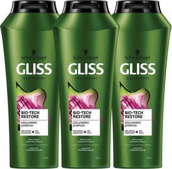 Gliss Bio-Tech Güçlendirici Şampuan 500 ml  x 3 Adet