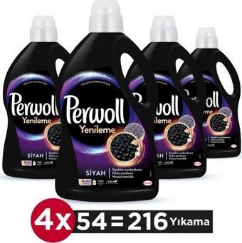 Perwoll Hassas Bakım Sıvı Çamaşır Deterjanı 4 x 2.97 L (200 Yıkama) Siyah Yenileme