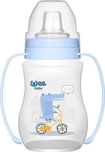 Wee Baby 754 Akıtmaz Kulplu PP Antikolik Bardak 250 ml - Mavi