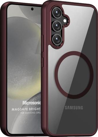 Microsonic Samsung Galaxy S24 Plus Kılıf MagSafe Bright Planet Bordo