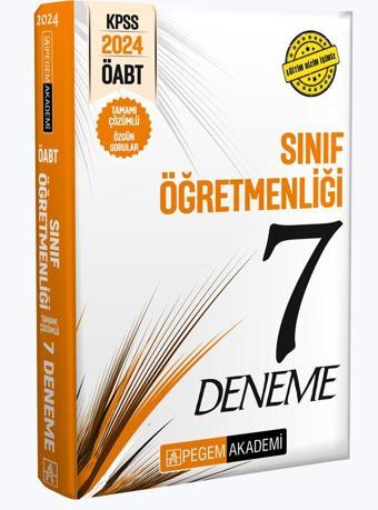 Pegem Akademi Yayıncılık 2024 KPSS ÖABT Sınıf Öğretmenliği Tamamı Çözümlü 7 Deneme - Pegem Akademi Yayıncılık