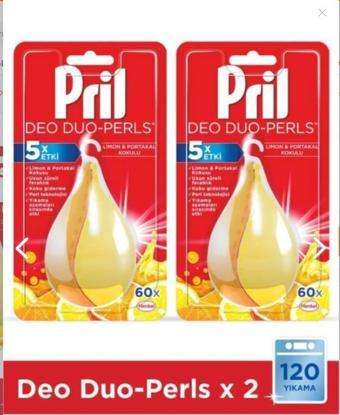 Pril Deo Duo-Perls 5x Etki Bulaşık Makinesi Koku Giderici x 2 Adet