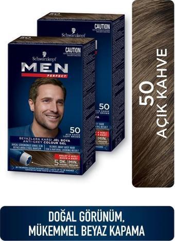 Schwarzkopf Men Perfect Saç Boyası 50 - Açık Kahve x 2 Adet