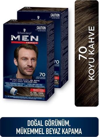 Schwarzkopf Men Perfect Saç Boyası 70 - Koyu Kahve x 2 Adet