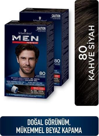 Schwarzkopf Men Perfect Saç Boyası 80 - Kahve Siyah x 2 Adet